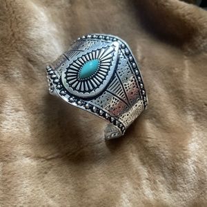 Turquoise and silver bracelet